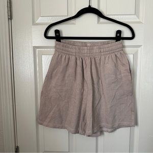 NWOT garage tan nude beige high waist sweat shorts size medium